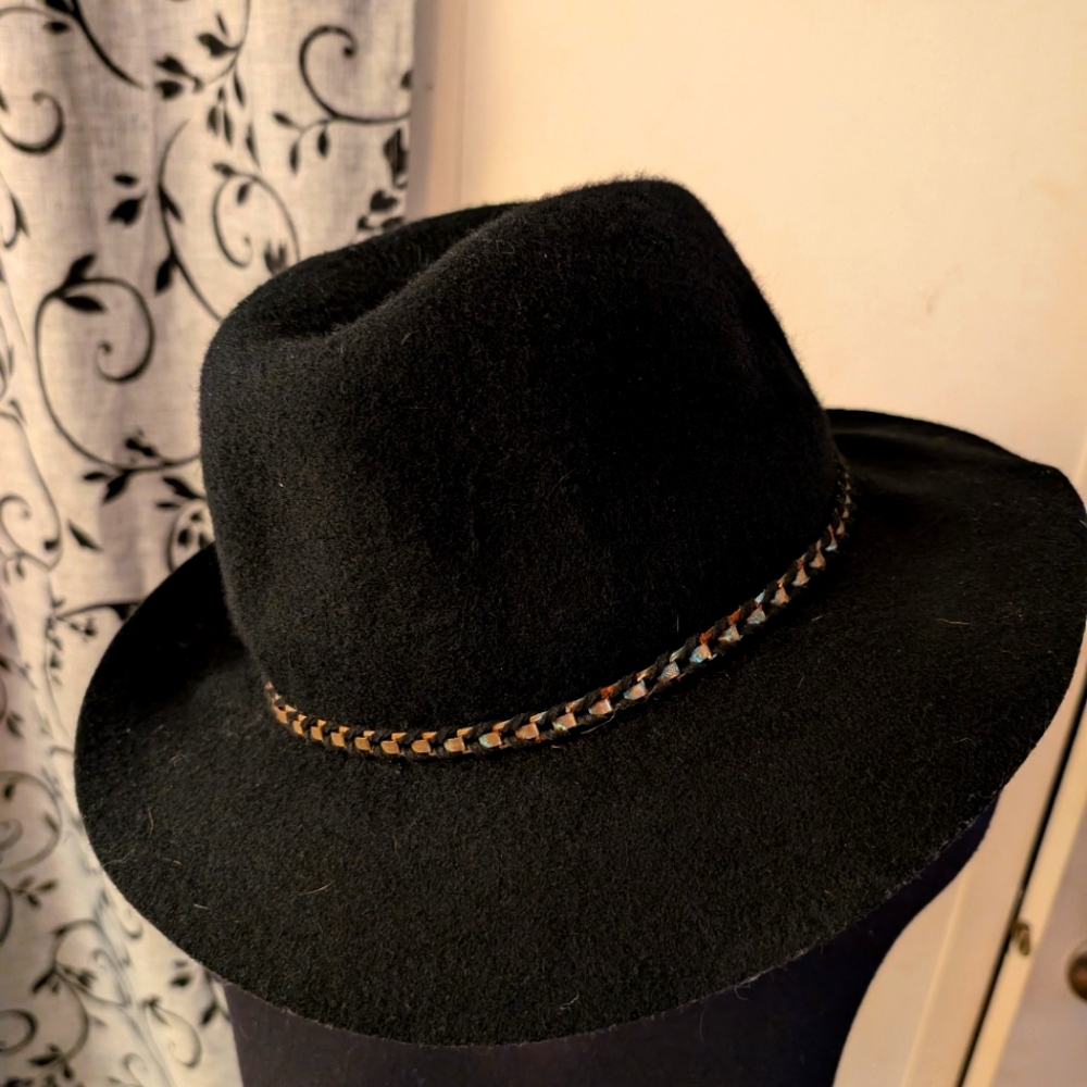 Black wool fedora
